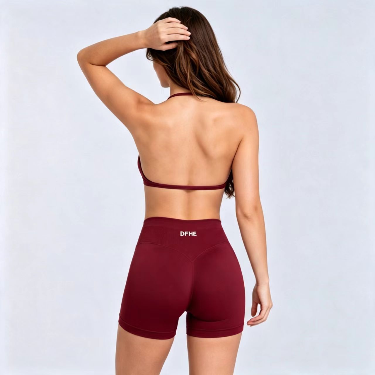 Running Gear Woman - Celana Pendek Yoga Wanita DFHE Pinggang