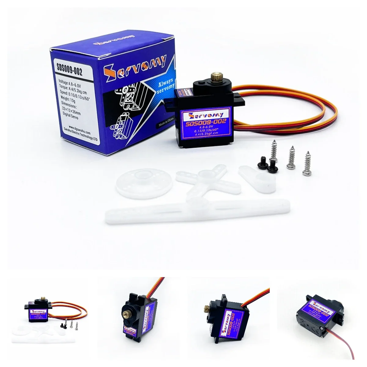 Running Gear Car - 4 Buah Servomy SDS009-02 9G Servo