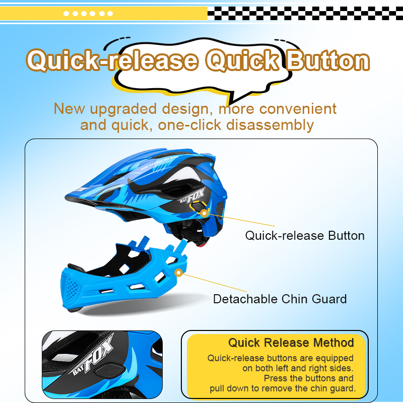 BATFOX Helm Sepeda Wajah Penuh - Running Gear For Kids ulasan dan harga